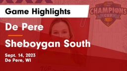 De Pere  vs Sheboygan South  Game Highlights - Sept. 14, 2023