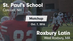 Matchup: St. Paul's vs. Roxbury Latin  2016