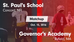 Matchup: St. Paul's vs. Governor's Academy  2016