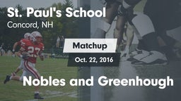 Matchup: St. Paul's vs. Nobles and Greenhough 2016