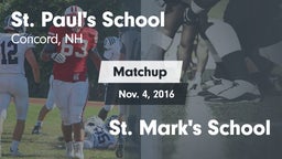 Matchup: St. Paul's vs. St. Mark's School 2016