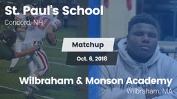 Matchup: St. Paul's vs. Wilbraham & Monson Academy  2018