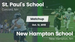 Matchup: St. Paul's vs. New Hampton School  2018
