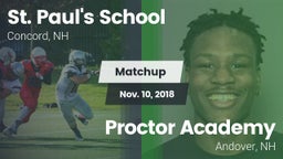 Matchup: St. Paul's vs. Proctor Academy  2018