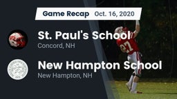 Recap: St. Paul's School vs. New Hampton School  2020