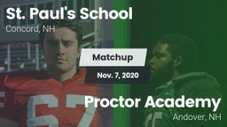Matchup: St. Paul's vs. Proctor Academy  2020