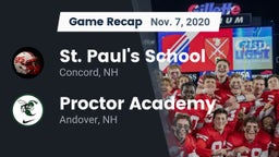 Recap: St. Paul's School vs. Proctor Academy  2020