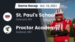 Recap: St. Paul's School vs. Proctor Academy  2021