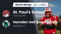 Recap: St. Paul's School vs. Hamden Hall Country Day  2022