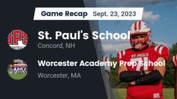 Recap: St. Paul's School vs. Worcester Academy Prep School 2023