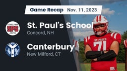 Recap: St. Paul's School vs. Canterbury  2023