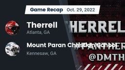 Recap: Therrell  vs. Mount Paran Christian School 2022