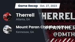 Recap: Therrell  vs. Mount Paran Christian School 2023