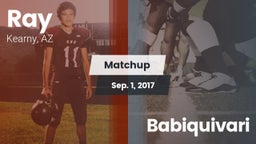 Matchup: Ray vs. Babiquivari 2017