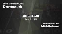 Matchup: Dartmouth vs. Middleboro  2016