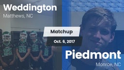 Matchup: Weddington vs. Piedmont  2017
