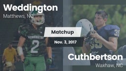 Matchup: Weddington vs. Cuthbertson  2017