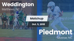 Matchup: Weddington vs. Piedmont  2018