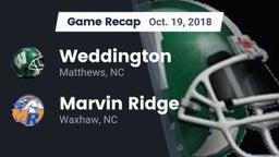 Recap: Weddington  vs. Marvin Ridge  2018