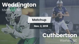Matchup: Weddington vs. Cuthbertson  2018