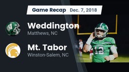 Recap: Weddington  vs. Mt. Tabor  2018