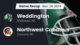 Recap: Weddington  vs. Northwest Cabarrus  2019