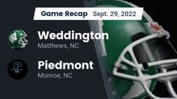 Recap: Weddington  vs. Piedmont  2022