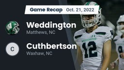 Recap: Weddington  vs. Cuthbertson  2022