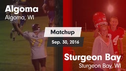 Matchup: Algoma vs. Sturgeon Bay  2016