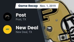 Recap: Post  vs. New Deal  2019