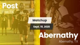 Matchup: Post vs. Abernathy  2020