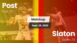 Matchup: Post vs. Slaton  2020