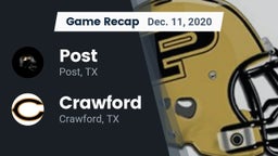 Recap: Post  vs. Crawford  2020