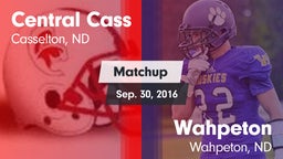 Matchup: Central Cass vs. Wahpeton  2016