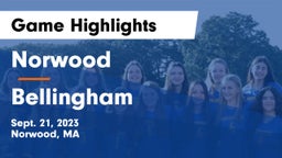 Norwood  vs Bellingham  Game Highlights - Sept. 21, 2023