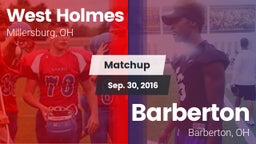 Matchup: West Holmes vs. Barberton  2016