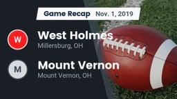 Recap: West Holmes  vs. Mount Vernon  2019