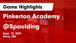Pinkerton Academy vs @Spaulding Game Highlights - Sept. 12, 2022