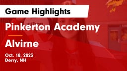 Pinkerton Academy vs Alvirne  Game Highlights - Oct. 18, 2023