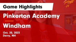Pinkerton Academy vs Windham  Game Highlights - Oct. 20, 2023