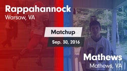 Matchup: Rappahannock vs. Mathews  2016
