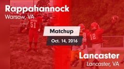 Matchup: Rappahannock vs. Lancaster  2016