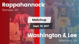 Matchup: Rappahannock vs. Washington & Lee  2017