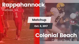 Matchup: Rappahannock vs. Colonial Beach  2017