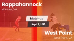 Matchup: Rappahannock vs. West Point  2018