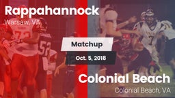 Matchup: Rappahannock vs. Colonial Beach  2018