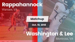 Matchup: Rappahannock vs. Washington & Lee  2018