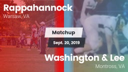 Matchup: Rappahannock vs. Washington & Lee  2019