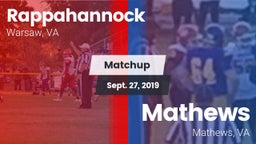 Matchup: Rappahannock vs. Mathews  2019