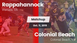 Matchup: Rappahannock vs. Colonial Beach  2019